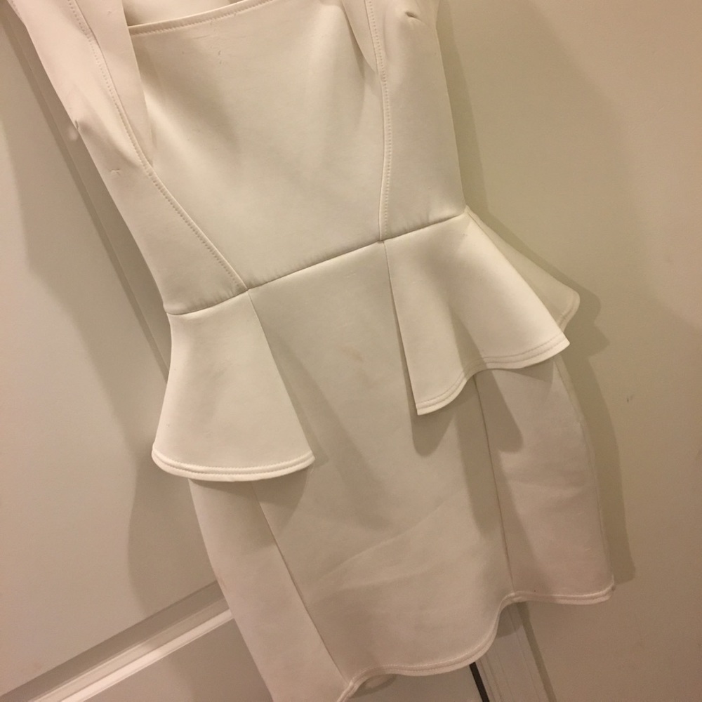 White peplum dress
